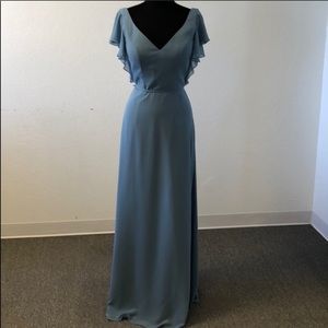 Deep Sea Chiffon Gown